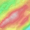 Mapa topográfico Le Crêt Pela, altitud, relieve
