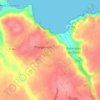 Mapa topográfico Poulbraou, altitud, relieve