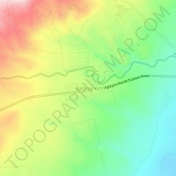 Mapa topográfico Bantuanon, altitud, relieve
