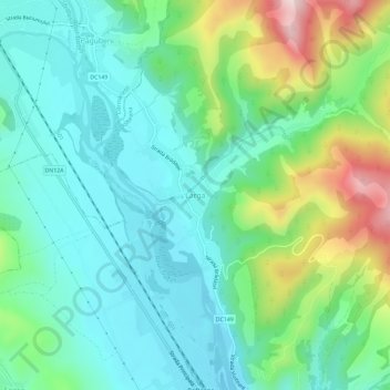 Mapa topográfico Larga, altitud, relieve