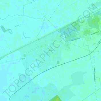 Mapa topográfico Utvin, altitud, relieve