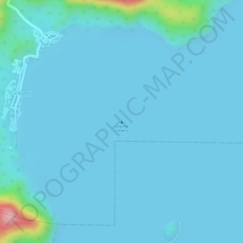 Mapa topográfico Laguna Caldera, altitud, relieve