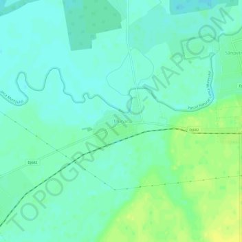 Mapa topográfico Munar, altitud, relieve