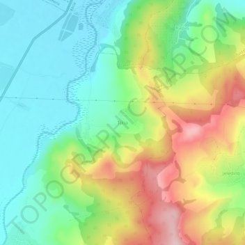 Mapa topográfico Totia, altitud, relieve