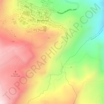 Mapa topográfico Moserrate, altitud, relieve