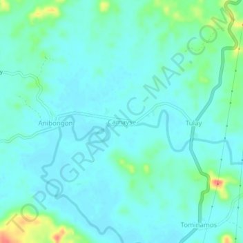 Mapa topográfico Camayse, altitud, relieve