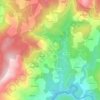 Mapa topográfico A Lagoa, altitud, relieve
