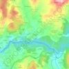 Mapa topográfico O Couso, altitud, relieve