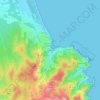 Mapa topográfico sa Riera, altitud, relieve