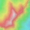 Mapa topográfico Cerro Derrumbado, altitud, relieve