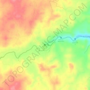 Mapa topográfico Bolinao Falls 1, altitud, relieve