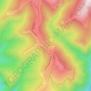 Mapa topográfico Rânca, altitud, relieve