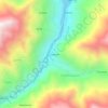 Mapa topográfico Chullush, altitud, relieve