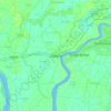 Mapa topográfico Uluberia, altitud, relieve