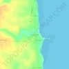 Mapa topográfico Punta Colorada, altitud, relieve
