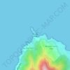 Mapa topográfico Punta Pite, altitud, relieve