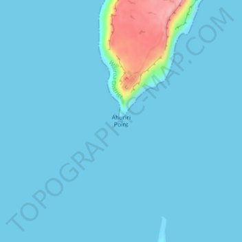 Mapa topográfico Ahuriri Point, altitud, relieve
