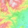 Mapa topográfico Ibagué, altitud, relieve