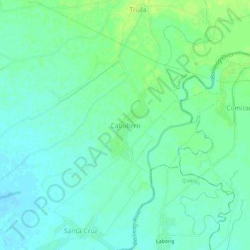 Mapa topográfico Caballero, altitud, relieve