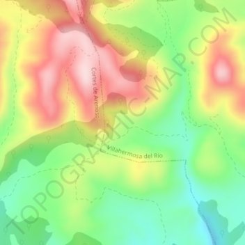 Mapa topográfico El Contador, altitud, relieve