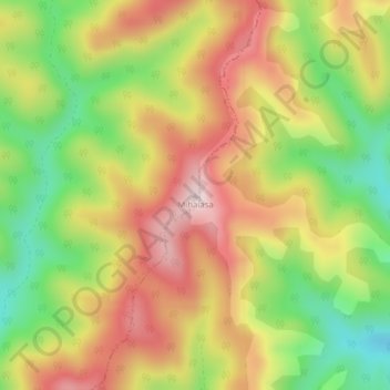 Mapa topográfico Mihaiasa, altitud, relieve