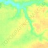 Mapa topográfico Wilberton, altitud, relieve