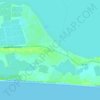 Mapa topográfico Praia Seca, altitud, relieve