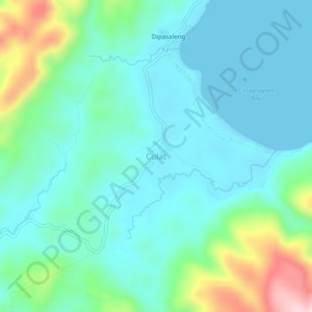 Mapa topográfico Culat, altitud, relieve