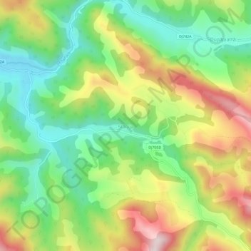 Mapa topográfico Stănija, altitud, relieve
