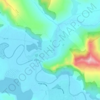 Mapa topográfico Lechința, altitud, relieve