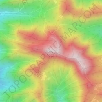 Mapa topográfico Mount Malepunyo, altitud, relieve