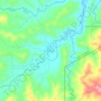 Mapa topográfico Basag, altitud, relieve