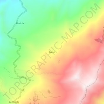 Mapa topográfico Gaital, altitud, relieve