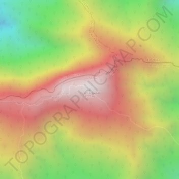 Mapa topográfico Pico Naiguatá, altitud, relieve
