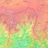 Mapa topográfico North District, altitud, relieve