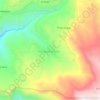 Mapa topográfico Udima, altitud, relieve
