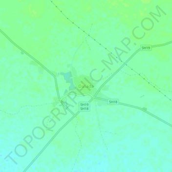 Mapa topográfico Dasada, altitud, relieve
