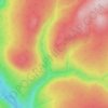 Mapa topográfico Península de la Gaspesia, altitud, relieve