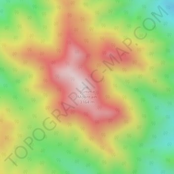 Mapa topográfico Summit Mountain, altitud, relieve