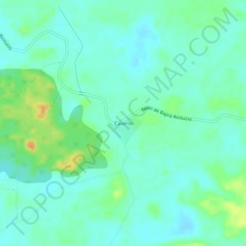 Mapa topográfico Caserío, altitud, relieve