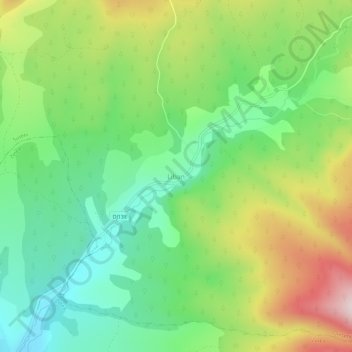 Mapa topográfico Liban, altitud, relieve