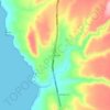 Mapa topográfico La Cebada, altitud, relieve