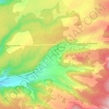 Mapa topográfico Izvoare, altitud, relieve