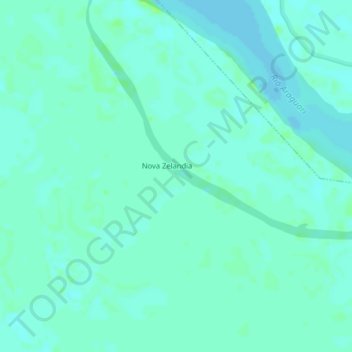 Mapa topográfico Ilha Nova, altitud, relieve