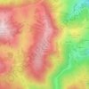 Mapa topográfico Col del Rosso, altitud, relieve