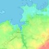 Mapa topográfico L'Abéric, altitud, relieve