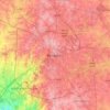 Mapa topográfico Bengaluru, altitud, relieve