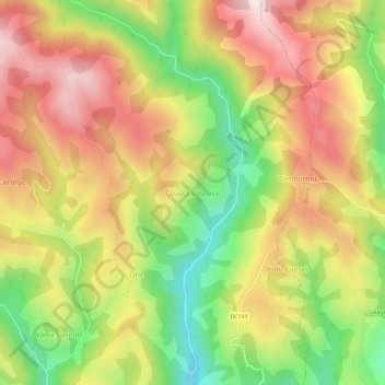 Mapa topográfico Coasta Vâscului, altitud, relieve