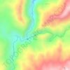 Mapa topográfico Cascada Mayor El Rodeo, altitud, relieve