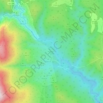 Mapa topográfico Matallana, altitud, relieve